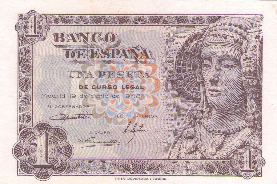 Antiguo Billete de peseta